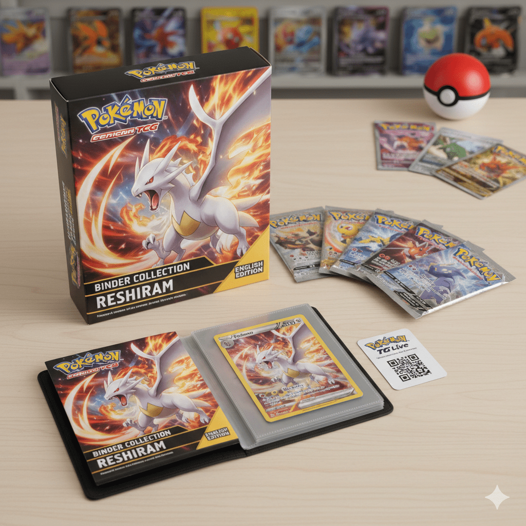 Pokémon TCG: Binder Collection Reshiram (Inglés) – Álbum + 5 Sobres - NeoVault Cards